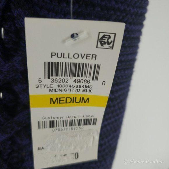 Style & Co High-Low Lace-Up Sweater Midnight Deep Black M - Picture 6 of 8